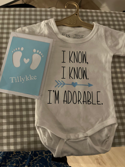 Baby stocking med tryk